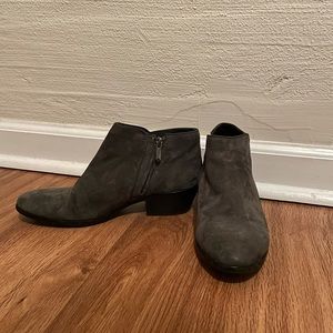 Grey Suede Ankle Booties